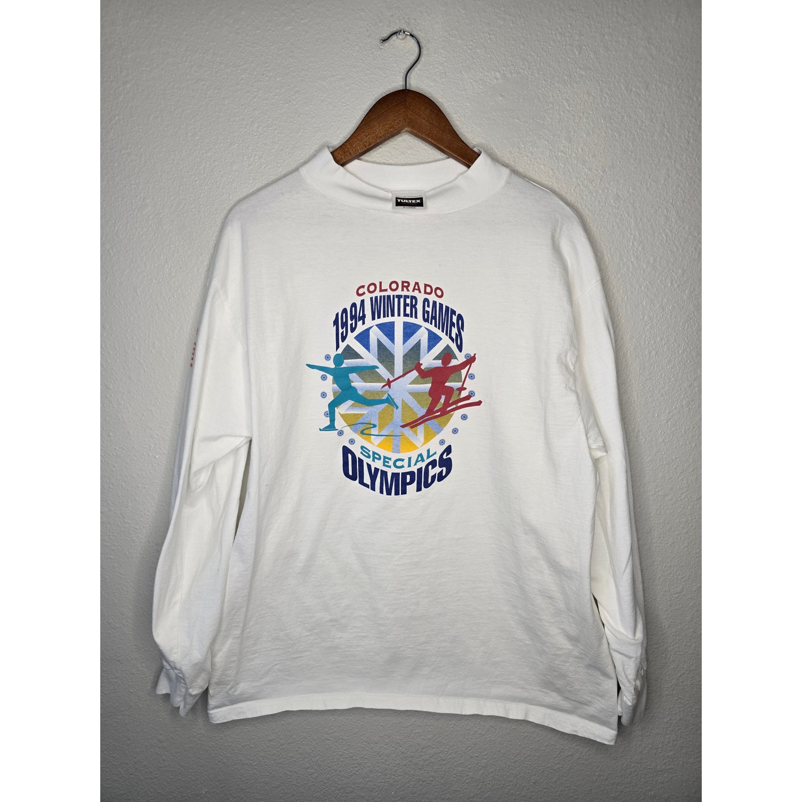 Vintage Special Olympics Shirt Colorado 1994 Winter Games White Longsleeve Tee